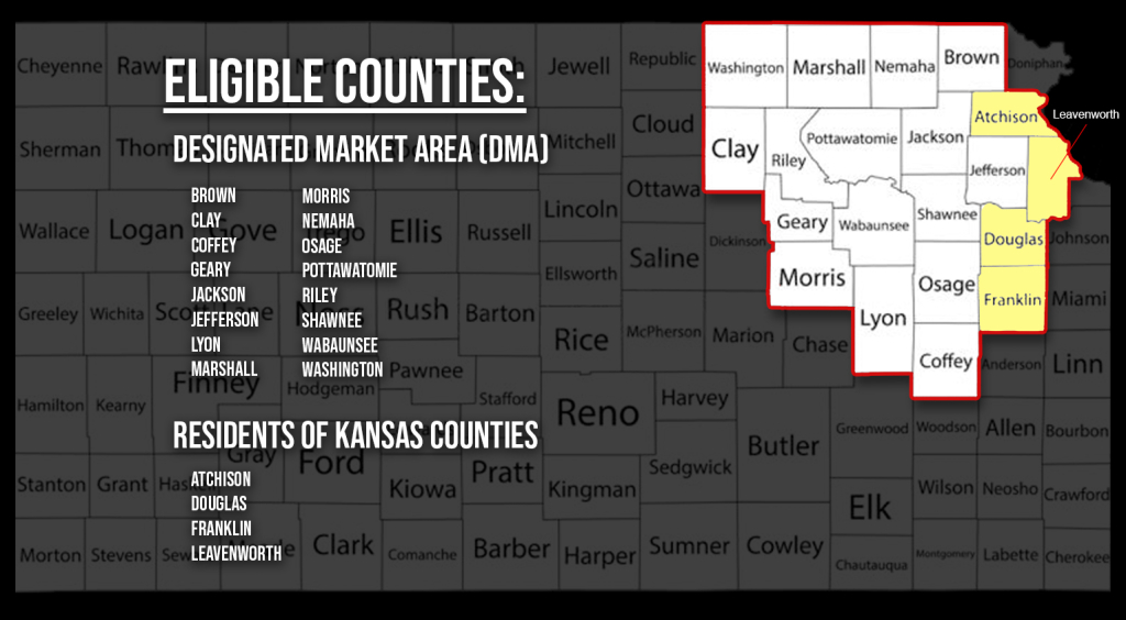 Cumulus Topeka contest eligibility map